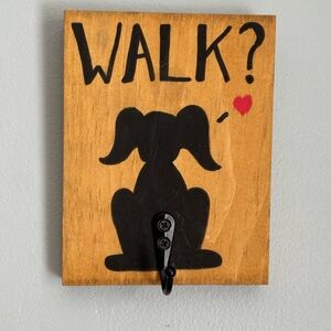 Dog Silhouette Wall Hook - Black and Brown